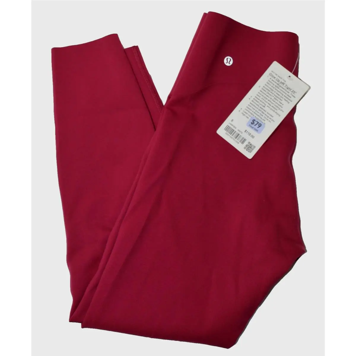 Lululemon Glow Up HR Tight 25 -runs Tight 2nd Skin- Mgts Msrp-size 8