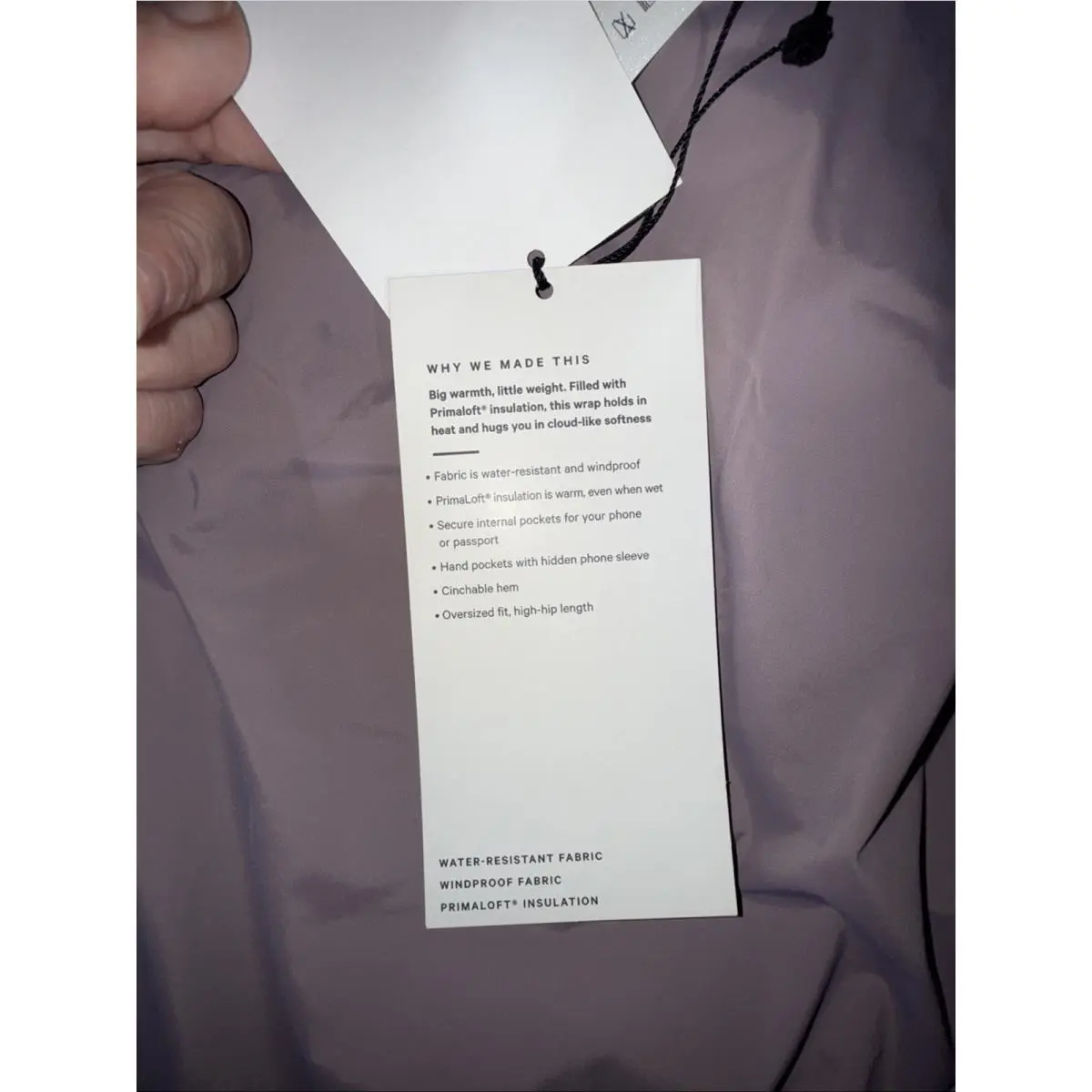 Lululemon clothing - Primaloft Insulated Wrap - Primaloft Insulated Wrap - Purple 10
