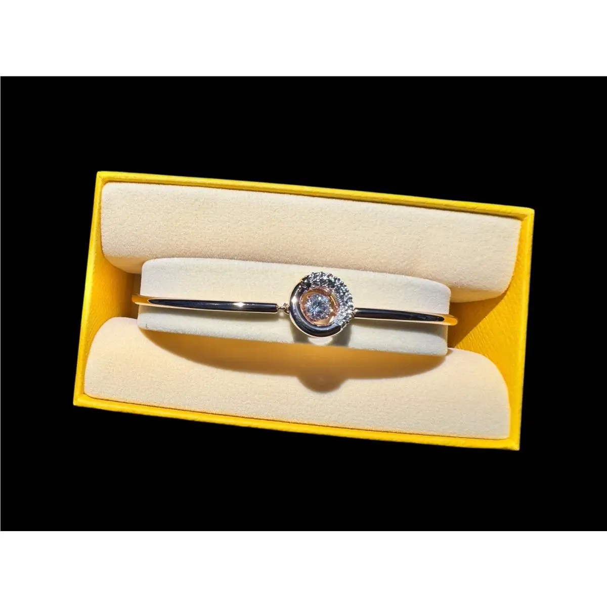 Collections Dextera Bangle Round Cut White Rose Gold-tone Plated by Swarovski