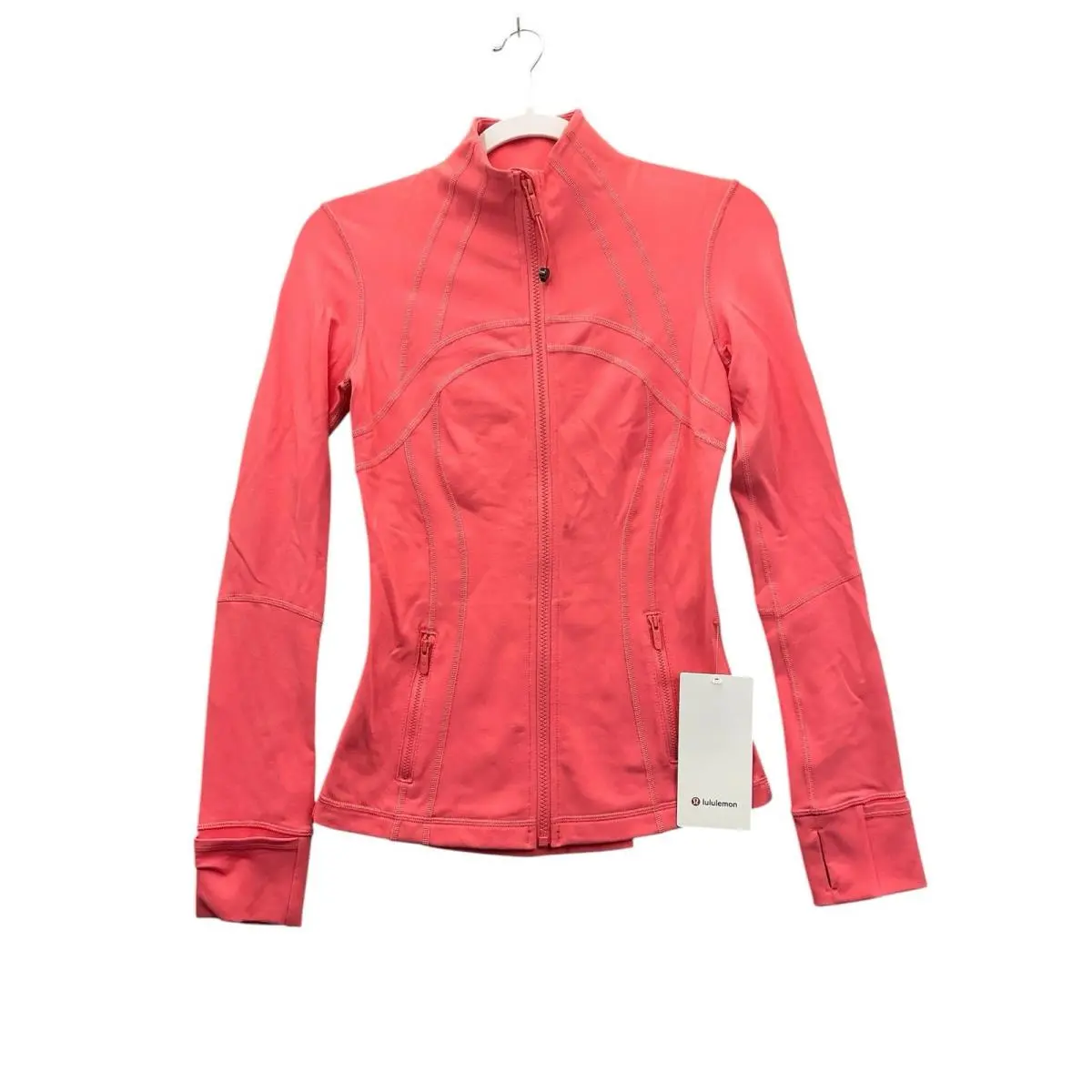 Lululemon Define Jacket Women’s Sz. 4 Coral Pink Long Sleeve Full Zip