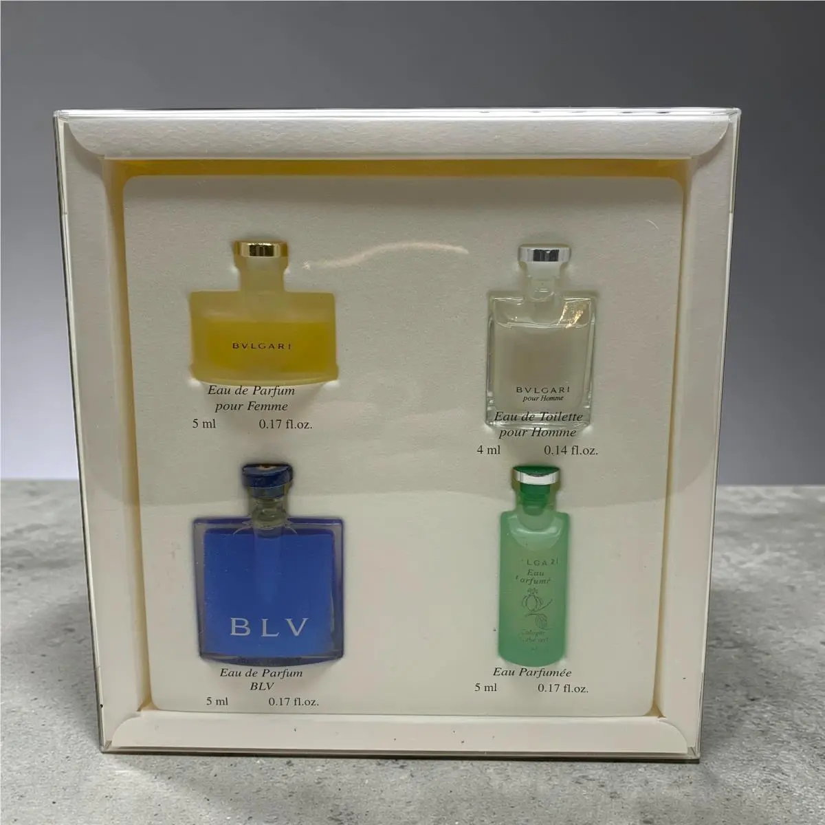 Vtg Bvlgari The Collection Fragrance Gift Set 4 Pc Blv Pour Homme Parfumee