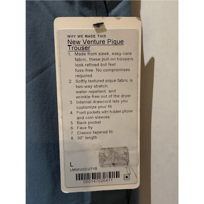 Lululemon clothing - New Venture Pique Trouser - New Venture Pique Trouser - LM5AVGS UTYB - Utility Blue 1