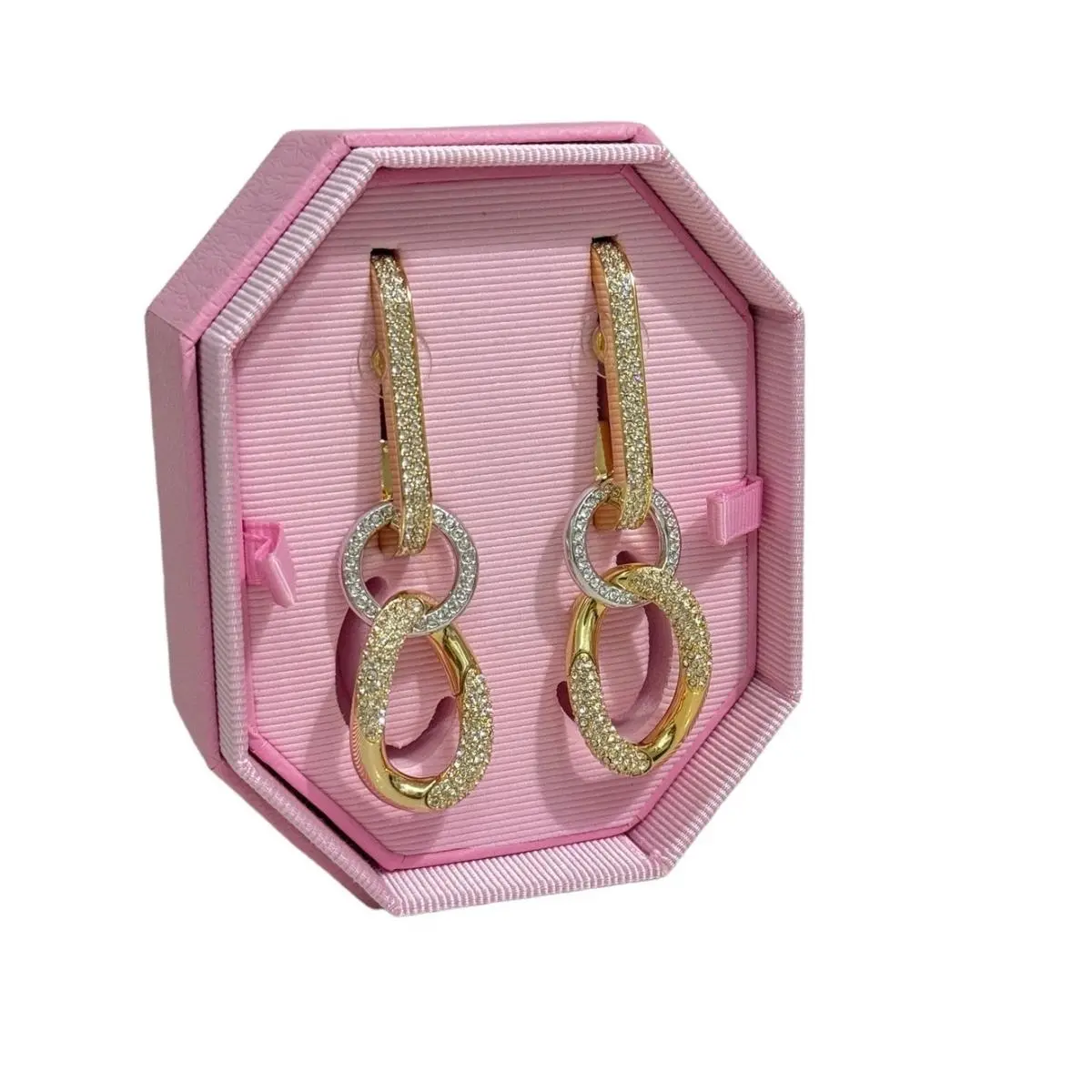 Dextera Drop Earrings White Gold-tone Plated by Swarovski
