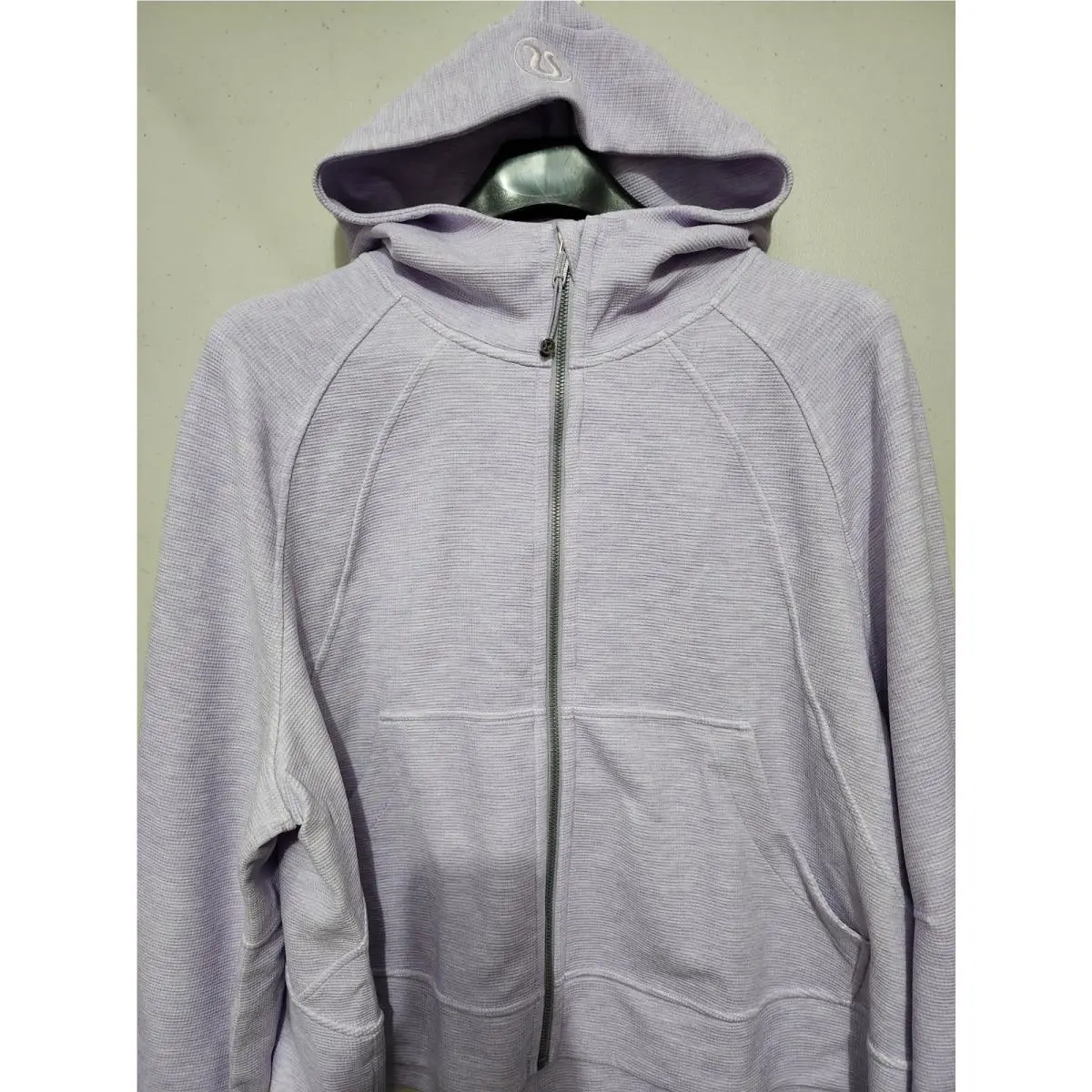 Lululemon Sweatshirt Womens XL/2XL Lavender Scuba Waffle Hoodie Ovesize Crop