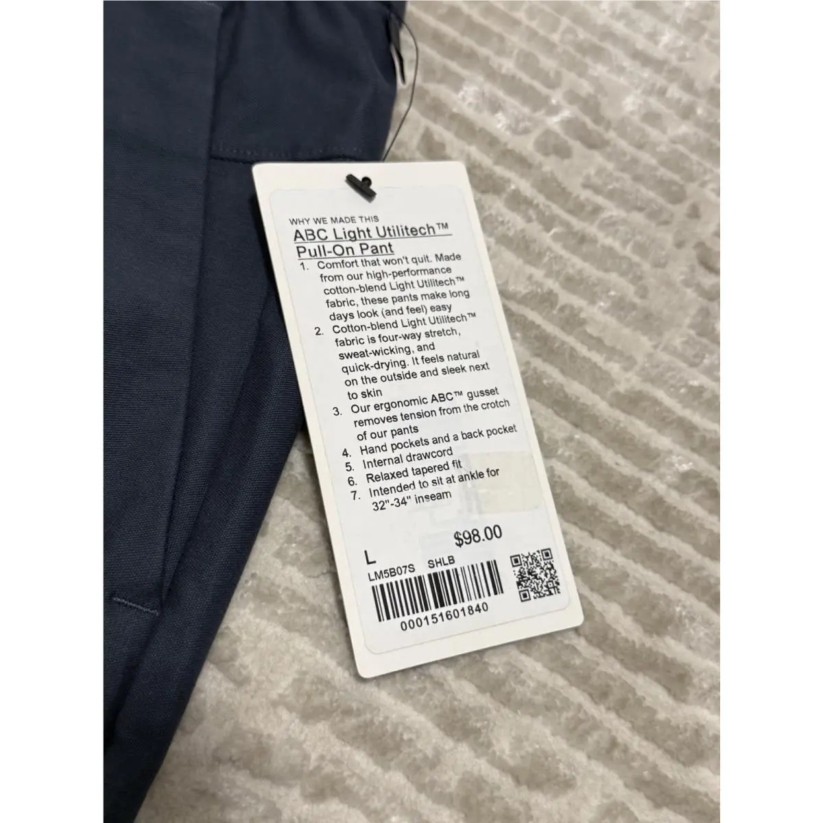 Lululemon clothing - Lululemon ABC Textured - ABC Textured - Blue 4