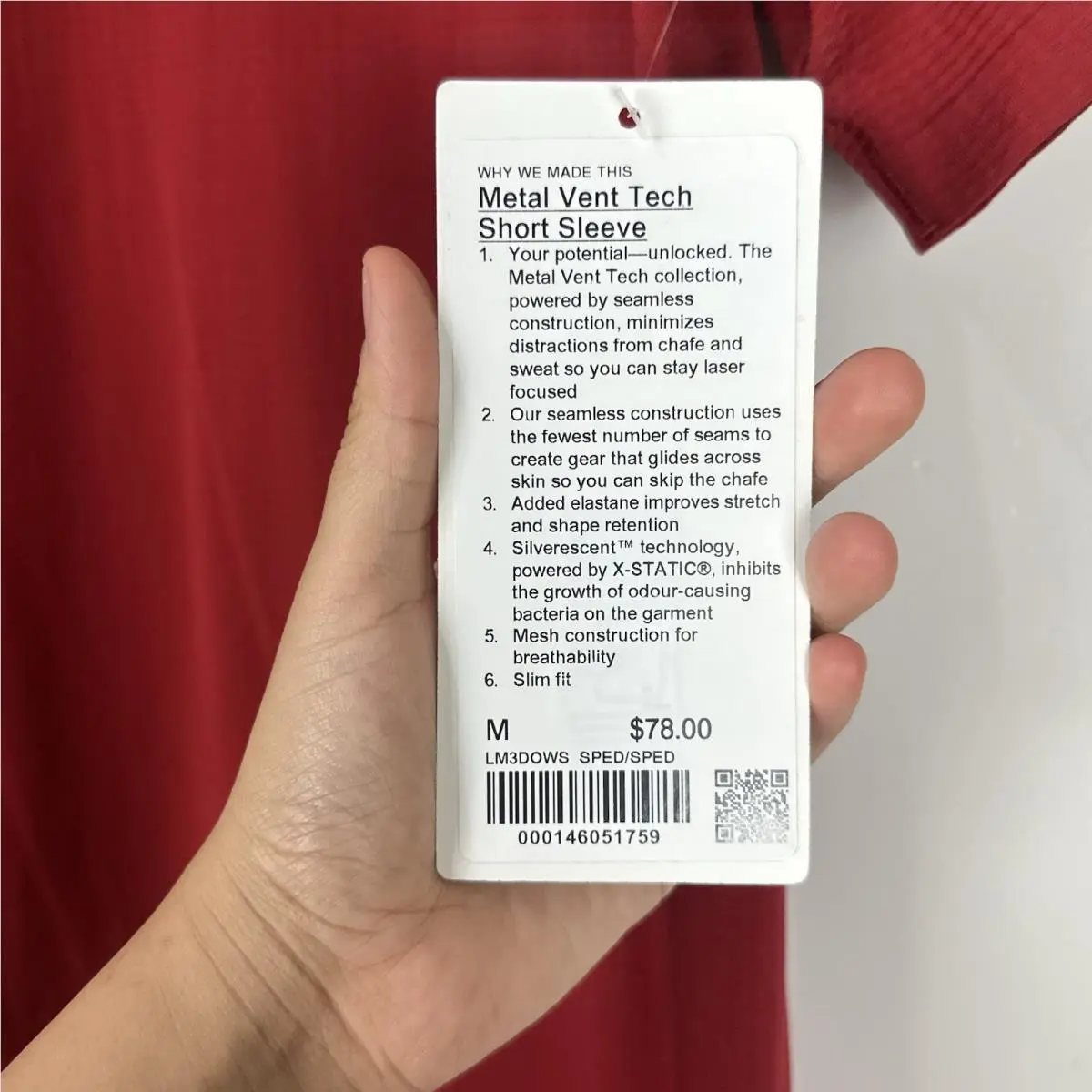 Lululemon clothing - Lululemon Metal Vent Tech - Metal Vent Tech - Red 9