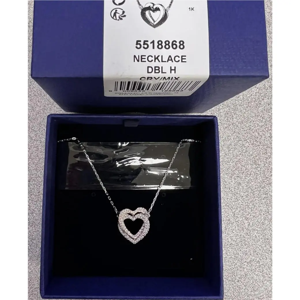 Rose Gold Crystal Infinity Heart Pendant Necklace 5518868 Certific by Swarovski
