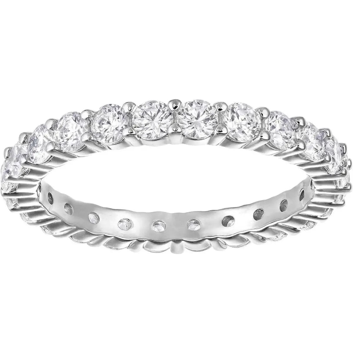 Swarovski Vittore 5705602 Women`s Ring XL White Rhodium Plated Size 4.5