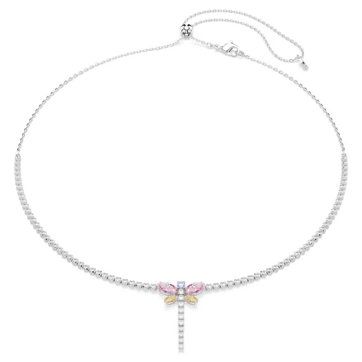 Swarovski Ariana Grande Y Necklace Dragonfly Multicolor Rhodium Plated 5737425