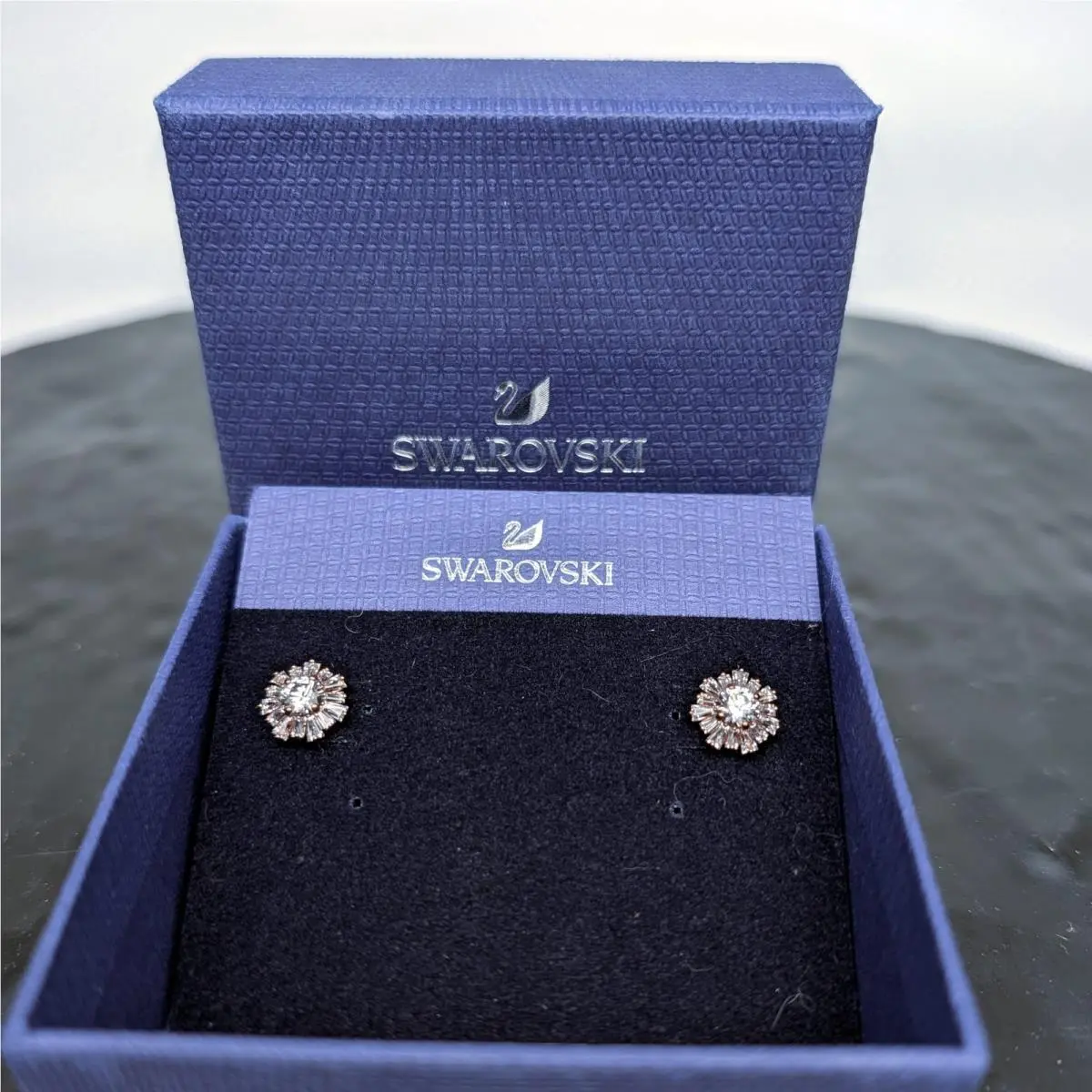 Sunshine Stud Earrings 5459597 Rose Gold Tone Crystal by Swarovski