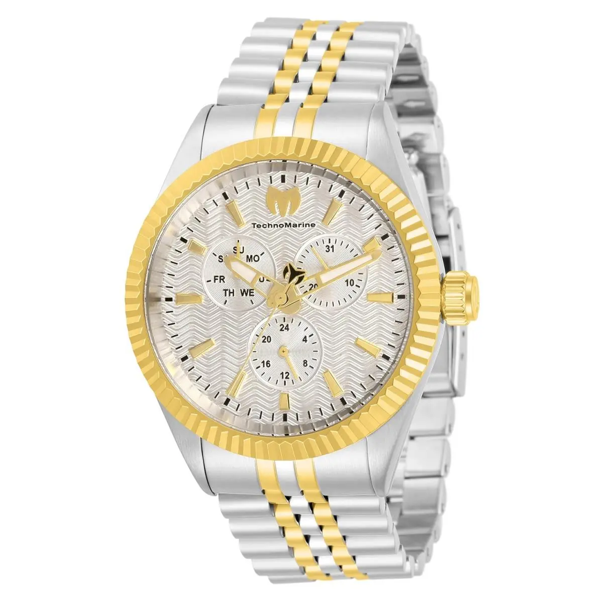 Technomarine Unisex TM-719002 Sea Dream Two-tone 42 mm Watch w White Gold Dial by TechnoMarine