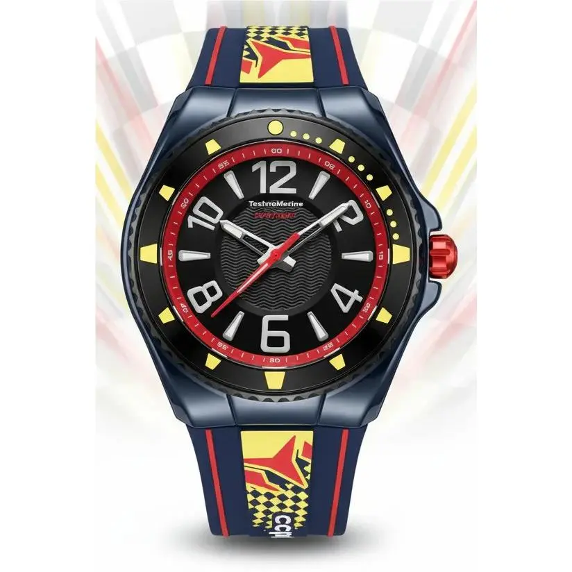 Technomarine TM-525006 Racing Legends 44mm Quartz 5 Atm Steel Black Dial