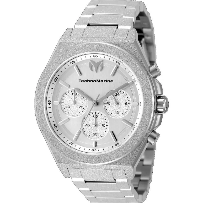 Technomarine Ocean Emperor Radiant Silver Steel Men`s 43mm Watch TM-318151