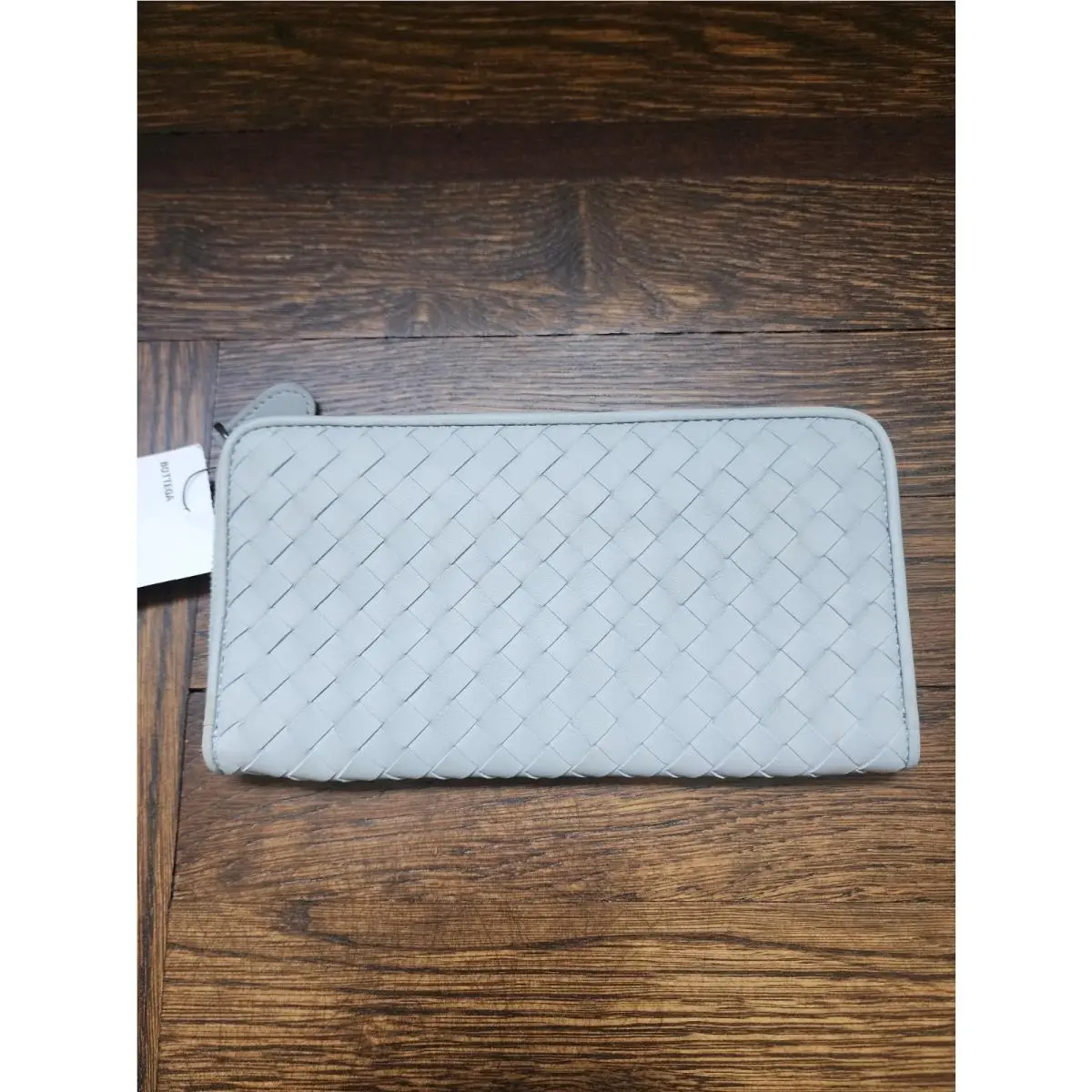 Bottega Veneta Intrecciato Women`s Blue Leather Wallet