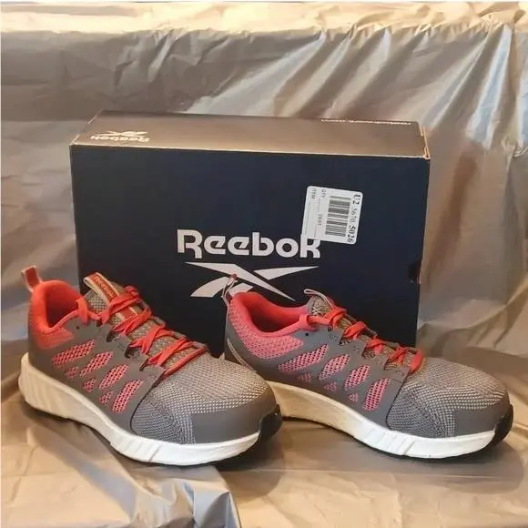 Sz 8W Reebok Womens 312 Athletic Work Shoes Gray/ Pink