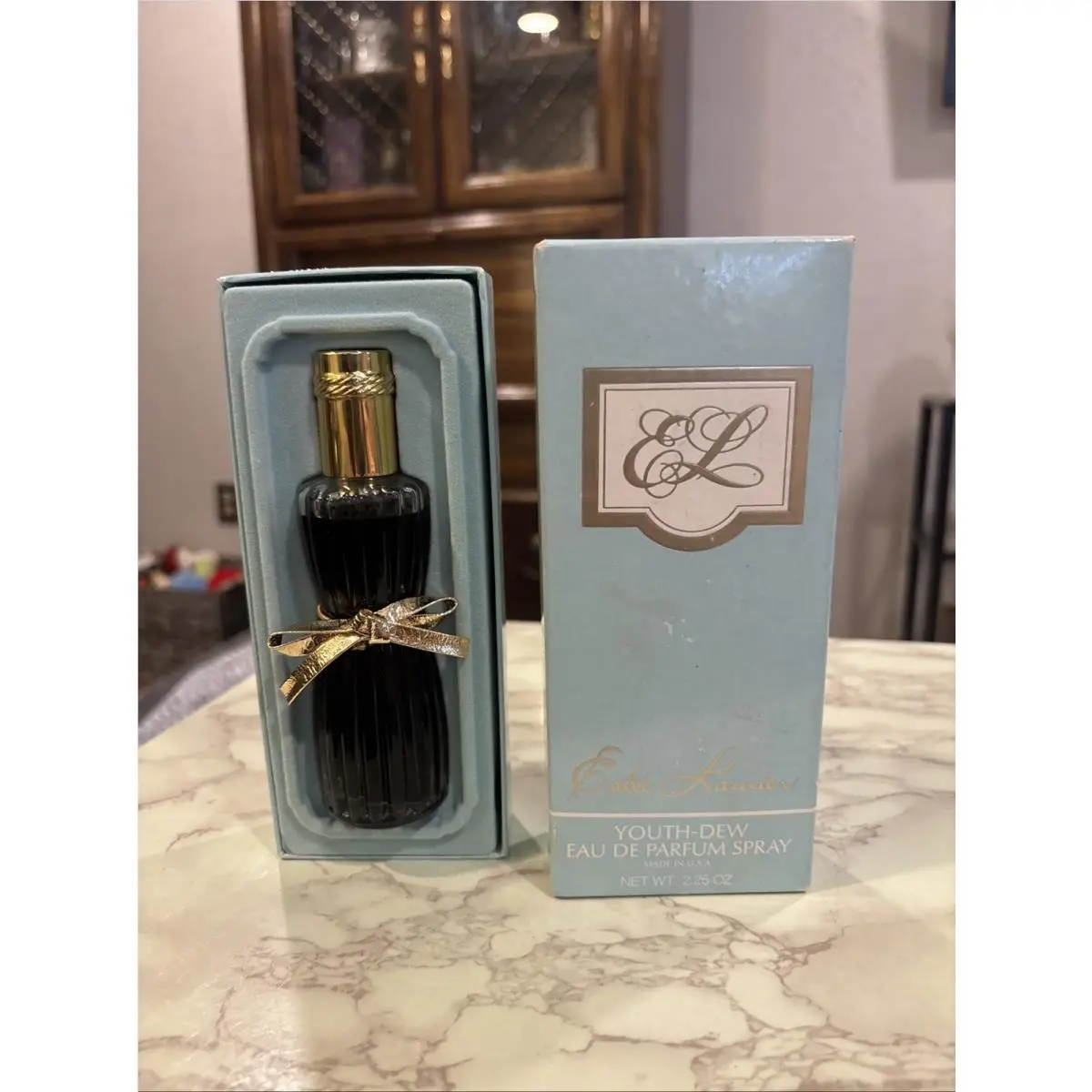 Vtg Estee Lauder Youth Dew Eau De Parfum 2.25 OZ Spray Perfume Scent Boxed Usa