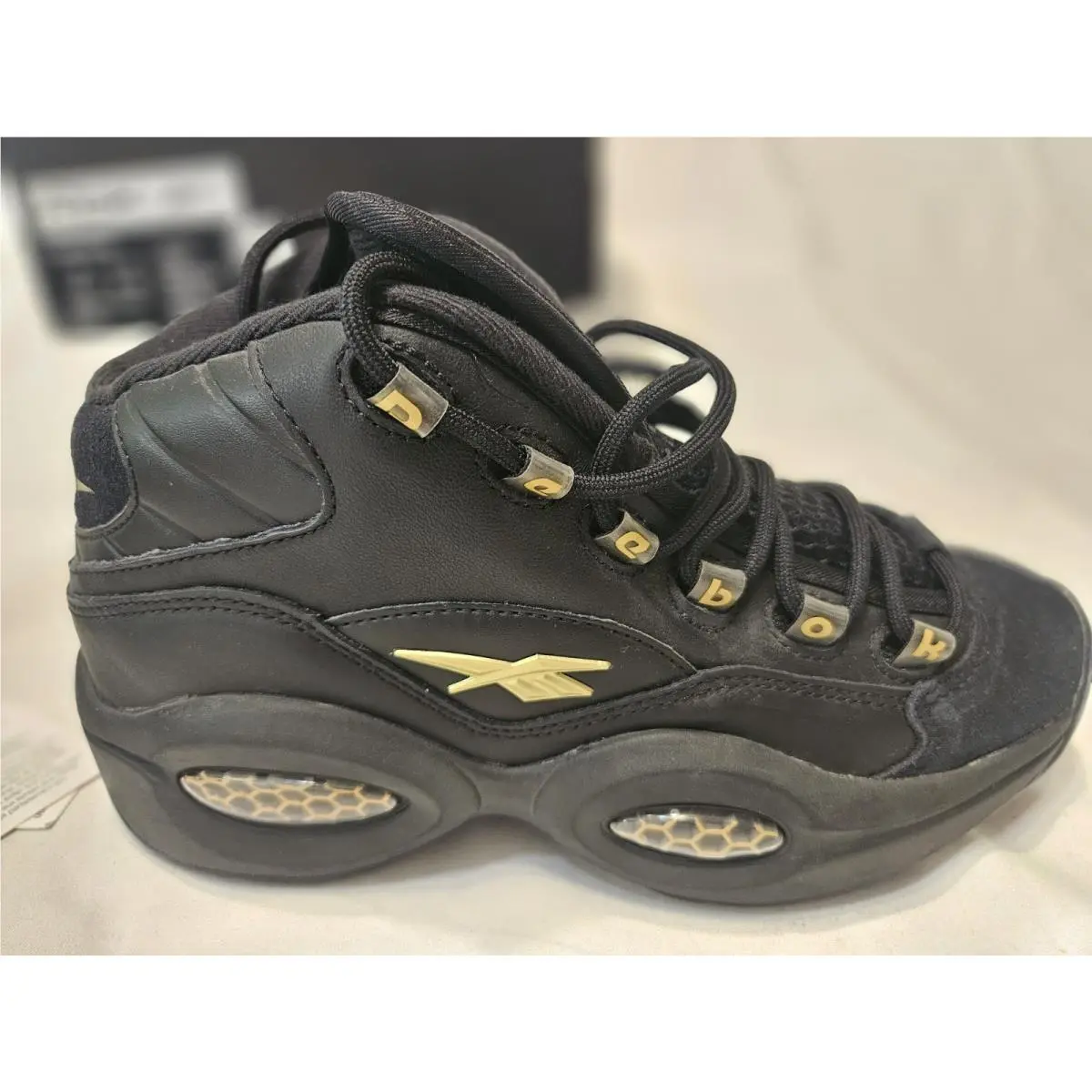 Reebok shoes - Reebok Question Mid - Question Mid - Id9293 - Black, Manufacturer: Black/Gold (UPC: 195749486243) 8