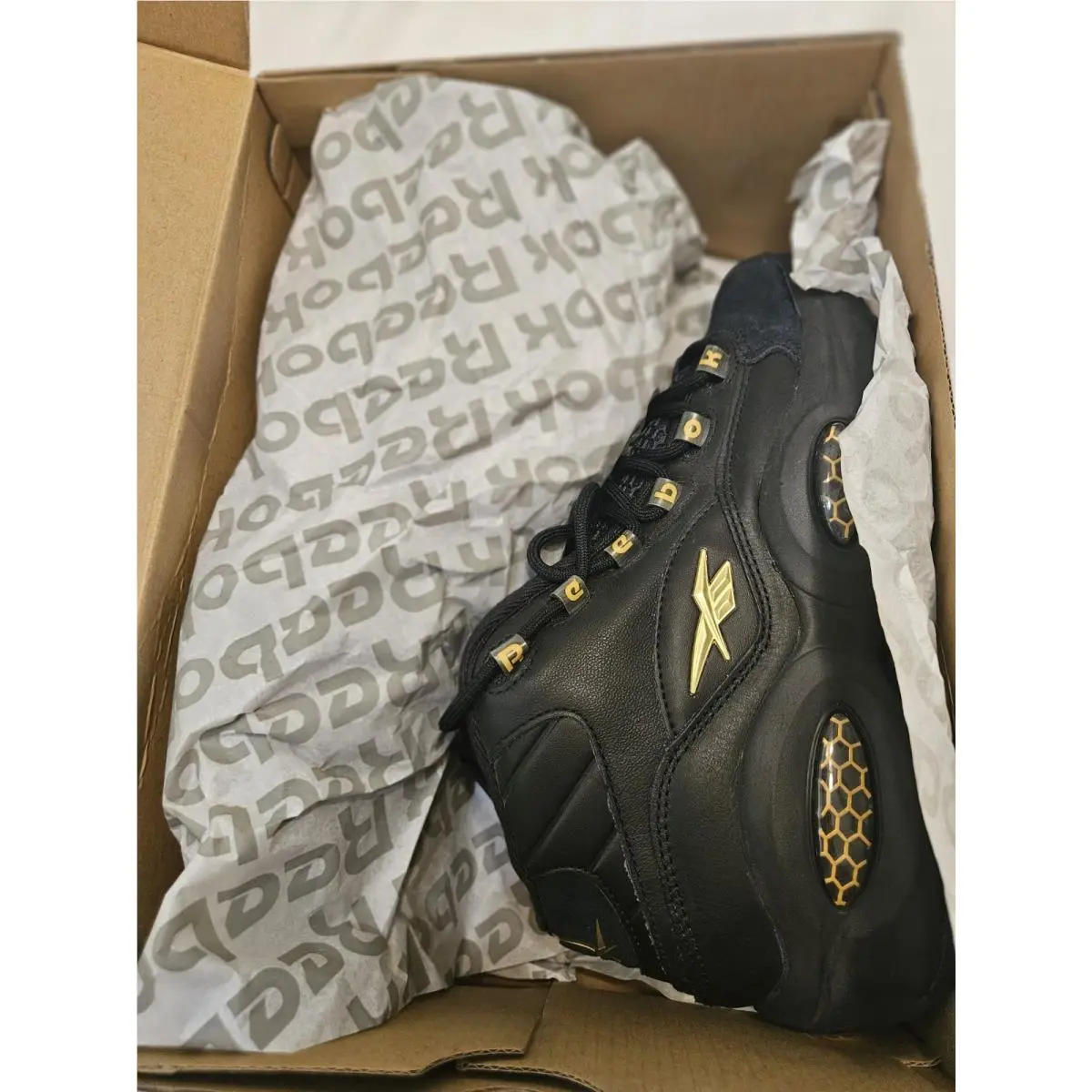 Reebok shoes - Reebok Question Mid - Question Mid - Id9293 - Black, Manufacturer: Black/Gold (UPC: 195749486243) 19