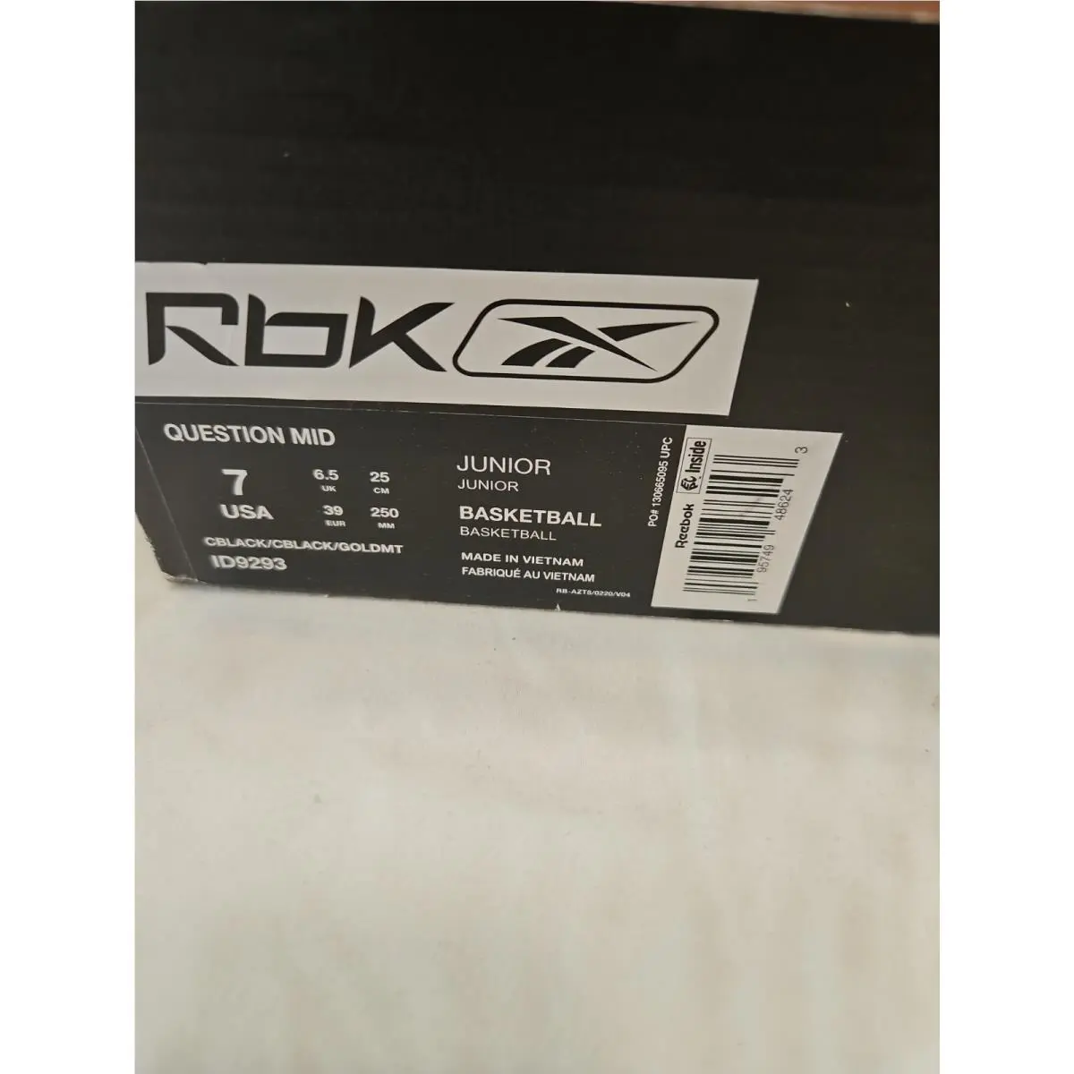 Reebok shoes - Reebok Question Mid - Question Mid - Id9293 - Black, Manufacturer: Black/Gold (UPC: 195749486243) 21