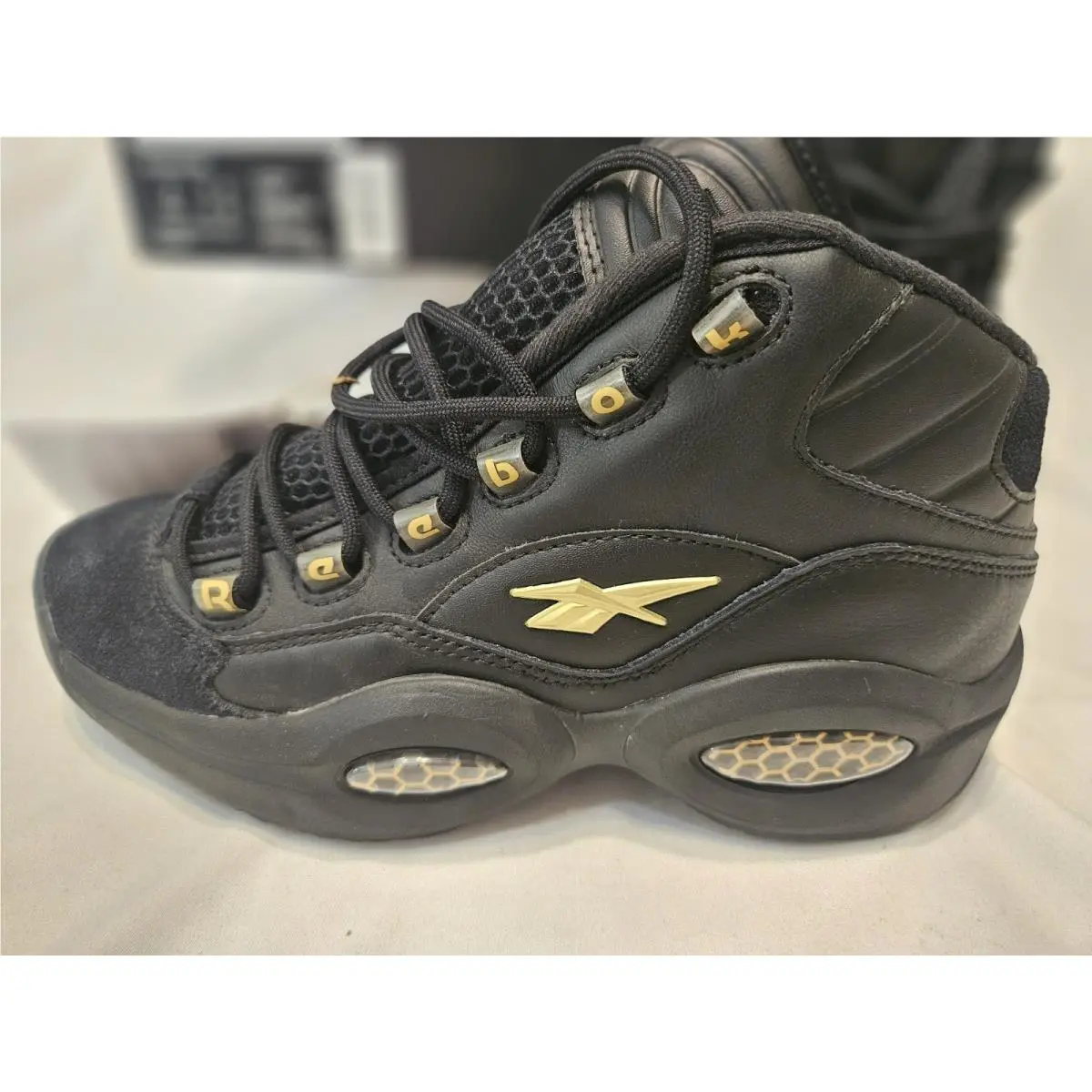 Reebok shoes - Reebok Question Mid - Question Mid - Id9293 - Black, Manufacturer: Black/Gold (UPC: 195749486243) 4