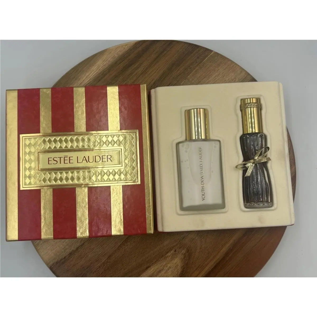 Estee Lauder Gift Set Youth-dew Eau De Parfum .94oz Body Satinee 1.9oz Usa