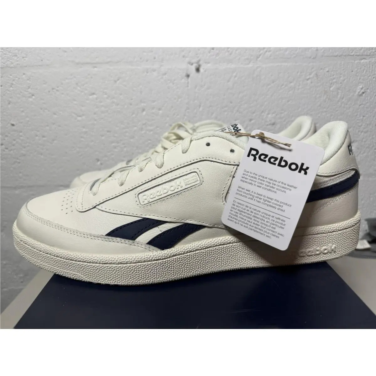 Reebok Club C Revenge 100210380 Chalk Navy Red Men`s Shoes Size 14