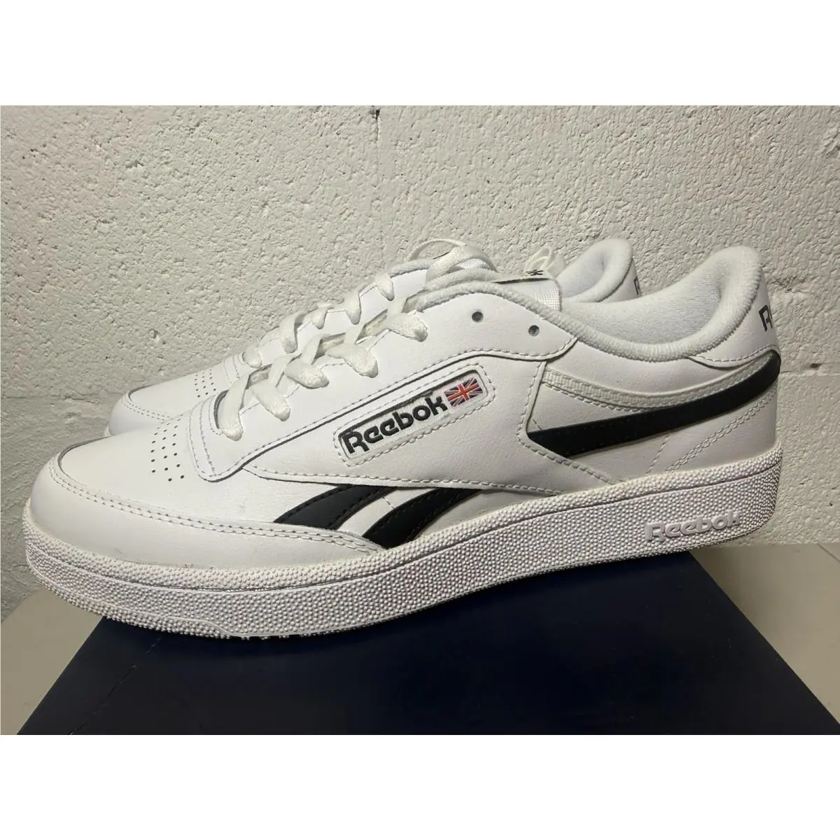 Reebok Club C Revenge White Black Sneakers Men`s Shoes Size 11.5 - 100032883