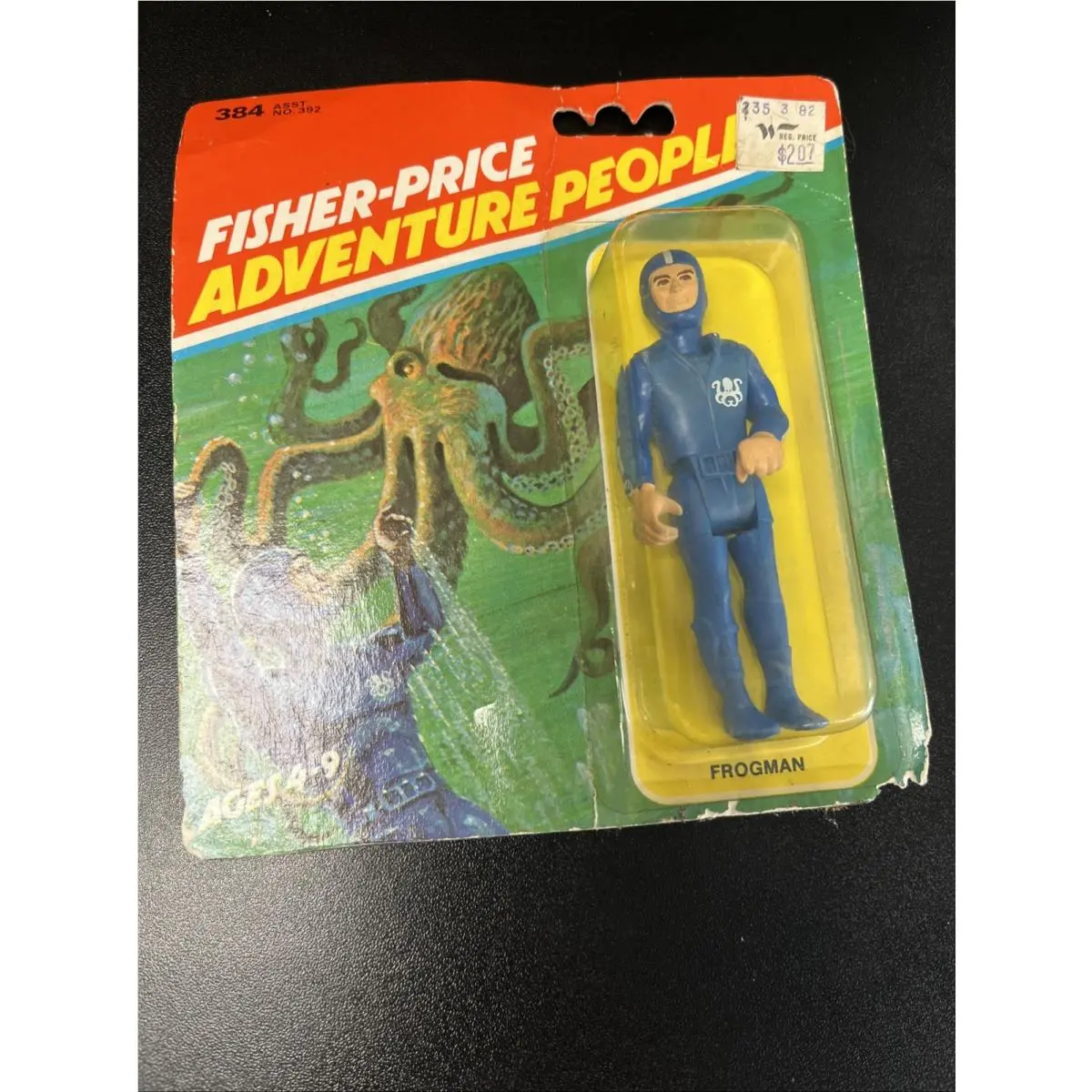 1979 Fisher Price Adventure People 323 Aero Marine Set Frogman On Card