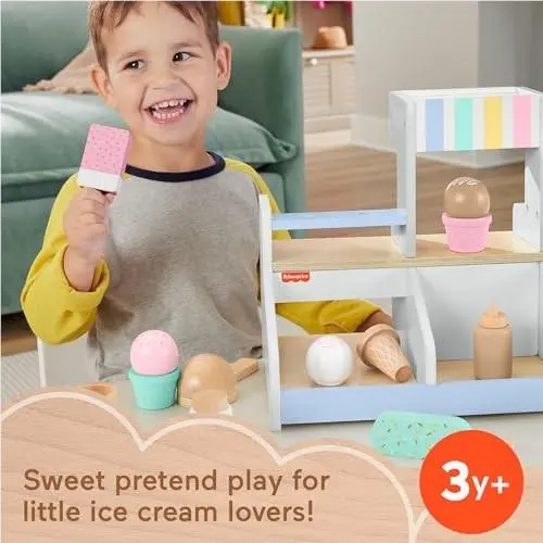 Fisher-price Preschool Toy Wooden Ice Cream Shop Playset HXV21 - Multicolor