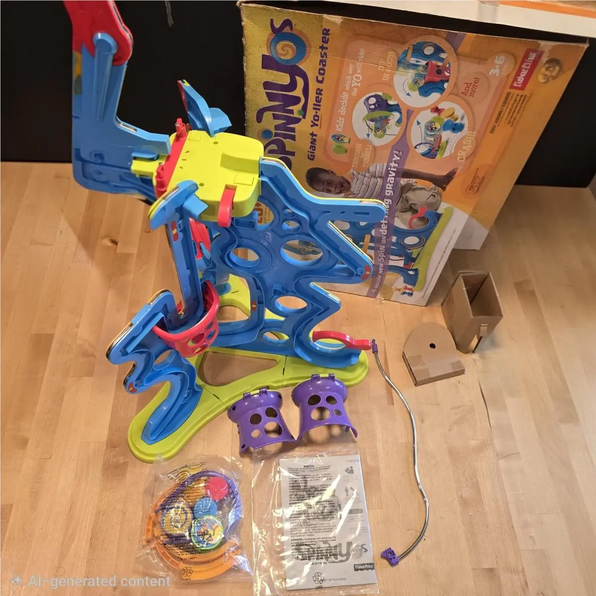 Fisher Price Spinnyos Giant Yo-ller Coaster Track Playset Toy 3-6 Years