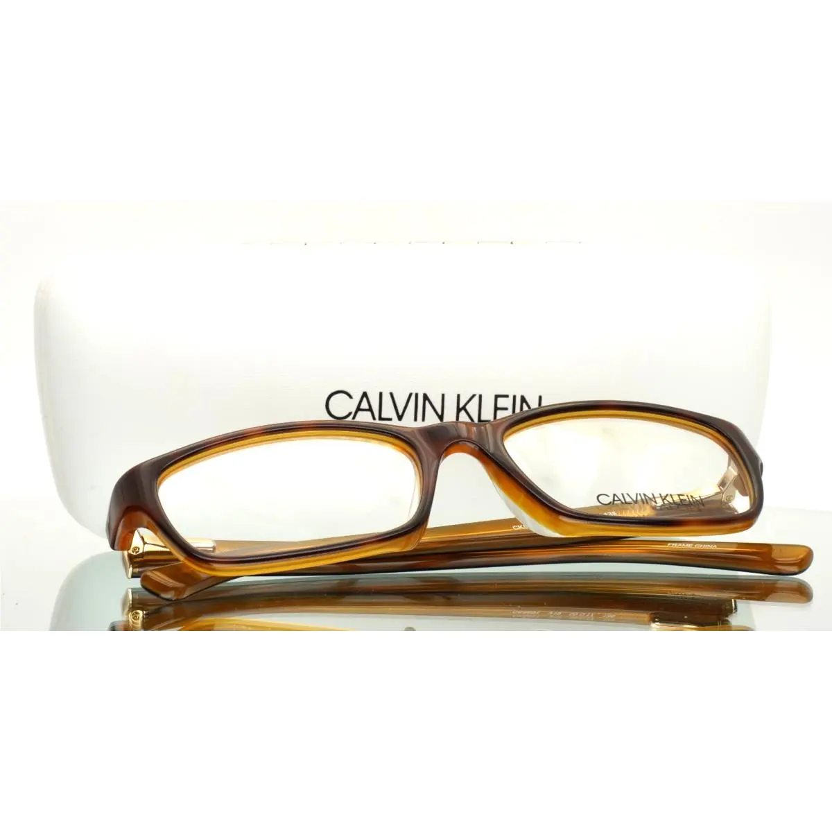 Calvin Klein CK5691 219 Havana Amber Unisex Rectangle Eyeglasses 50-17-135 B:32
