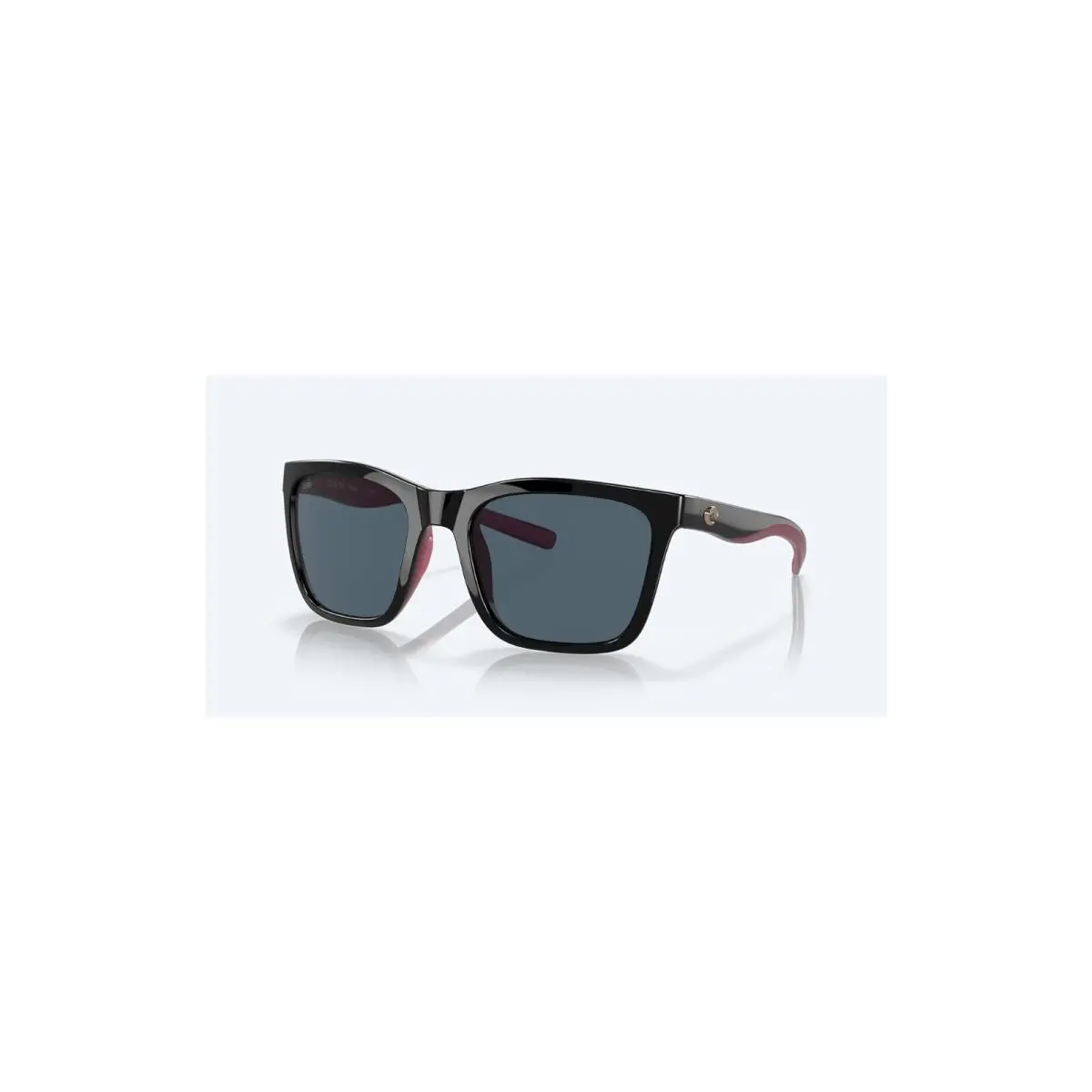 Costa Sunglasses Panga - Shiny Black/crystal/fuchsia Frame W/ Gray Lens