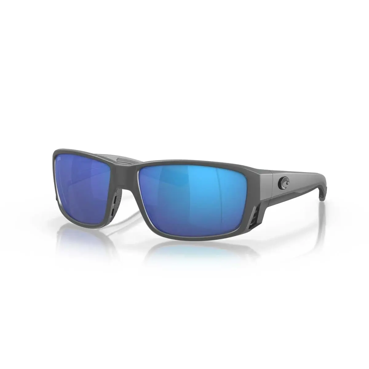 Costa Sunglasses Tuna Alley Pro Matte Gray Frame w Blue Mirror Lens