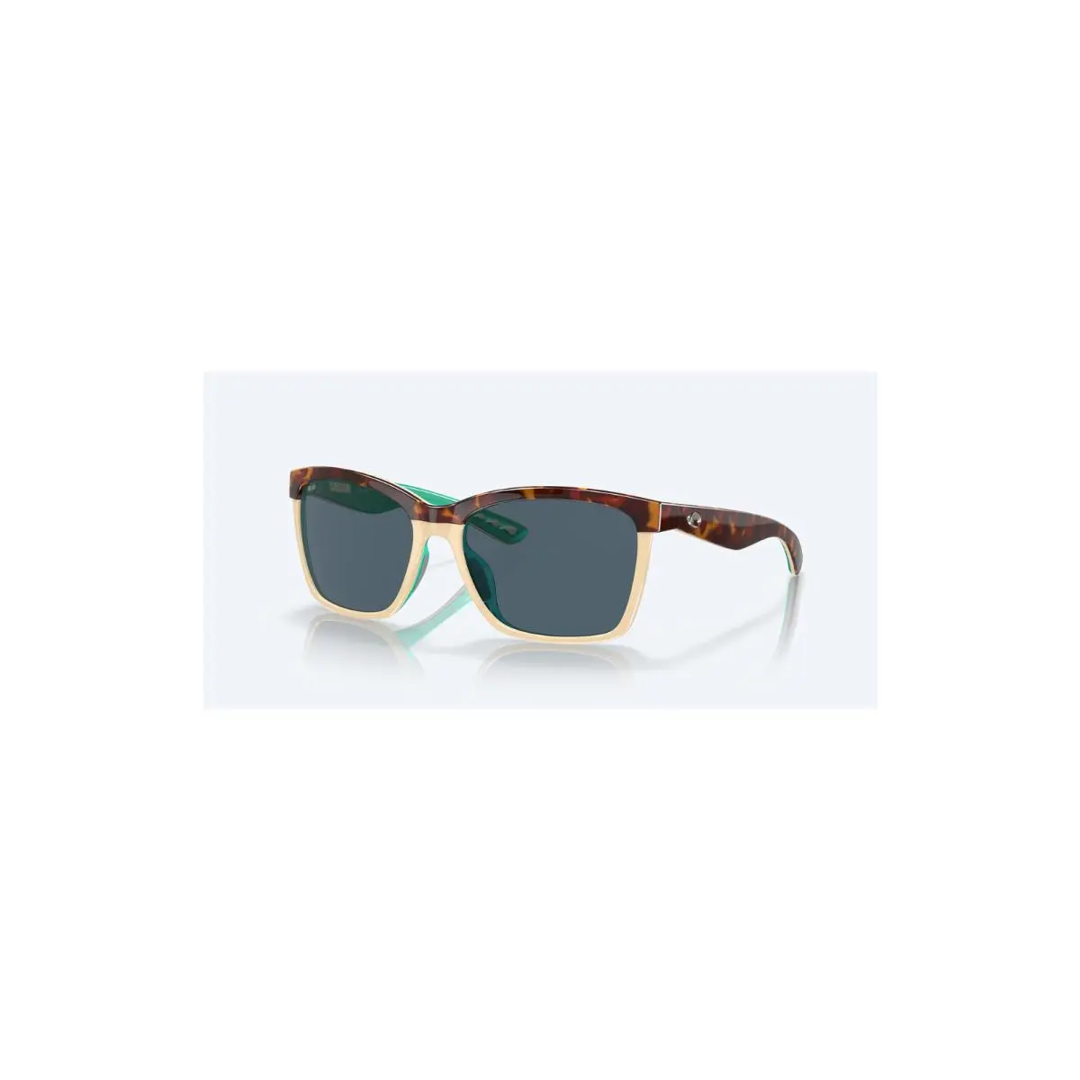 Costa Sunglasses Anaa - Shiny Retro Tortoise Frame w Gray Lens