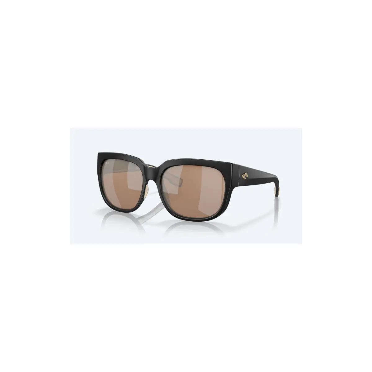 Costa Sunglasses Waterwoman 2 - Matte Black Frame w Copper Silver Mirror Lens
