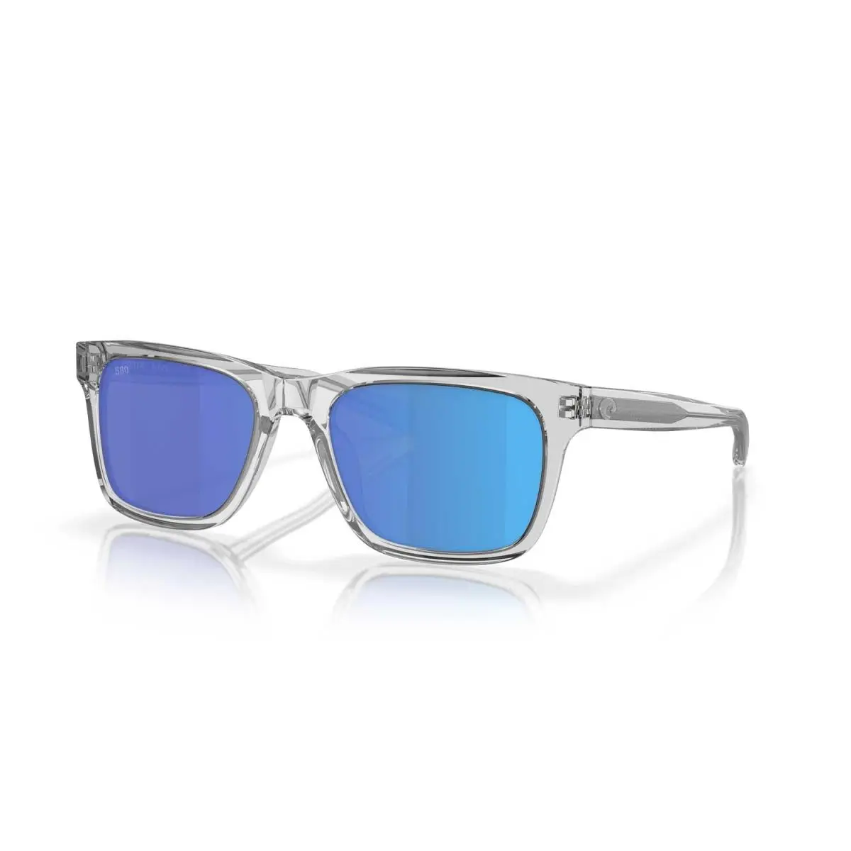 Costa Sunglasses Tybee Shiny Light Gray Crystal Frame - Blue Mirror Lens by Costa Del Mar