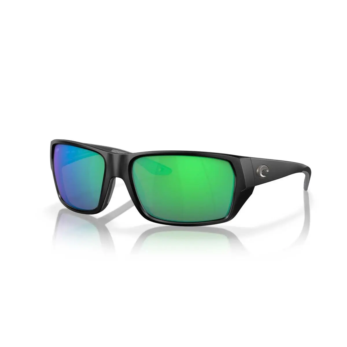 Costa Sunglasses - Tailfin Polarized - Matte Black Frame w/ Green Mirror Lens