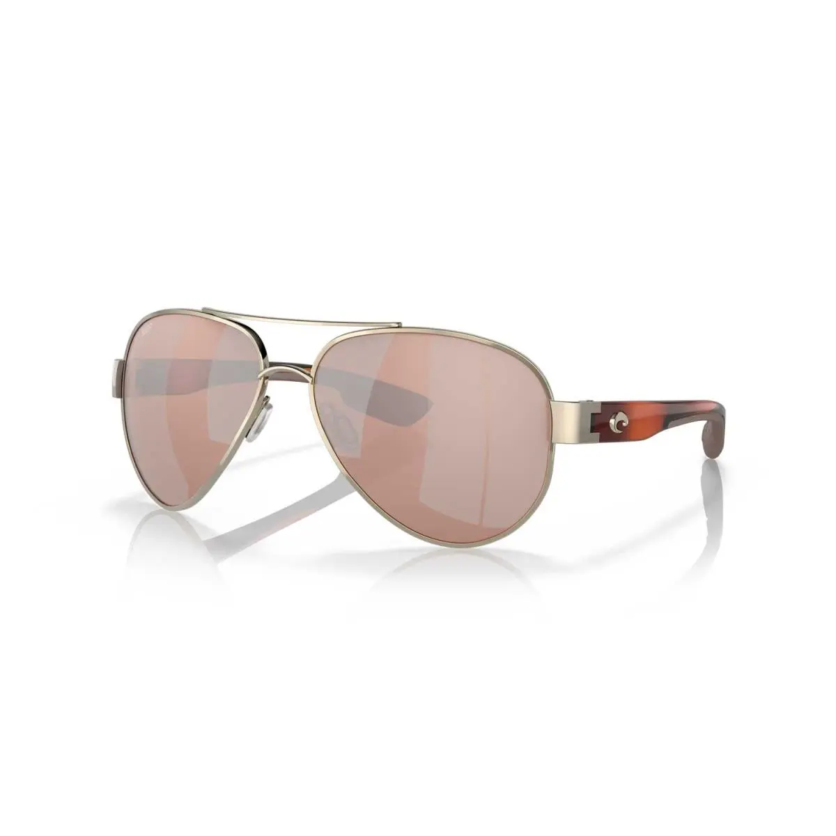 Costa Sunglasses South Point Rose Gold Frame W/copper Silver Mirror Lens