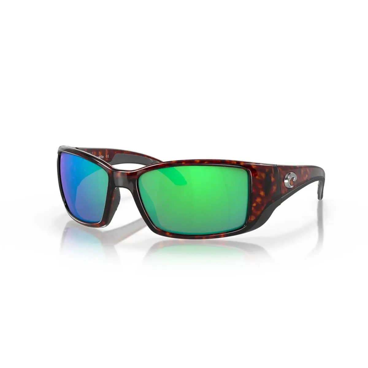 Costa Sunglasses Blackfin - Tortoise Frame w/ Green Mirror Lens
