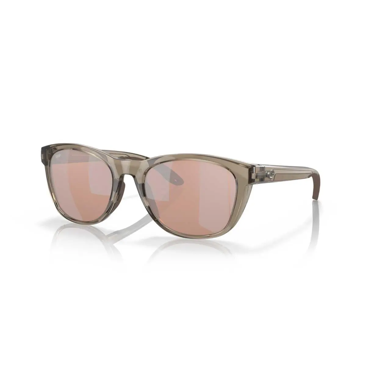 Costa Sunglasses Aleta - Taupe Crystal Frame w/ Copper Silver Mirror Lens by Costa Del Mar