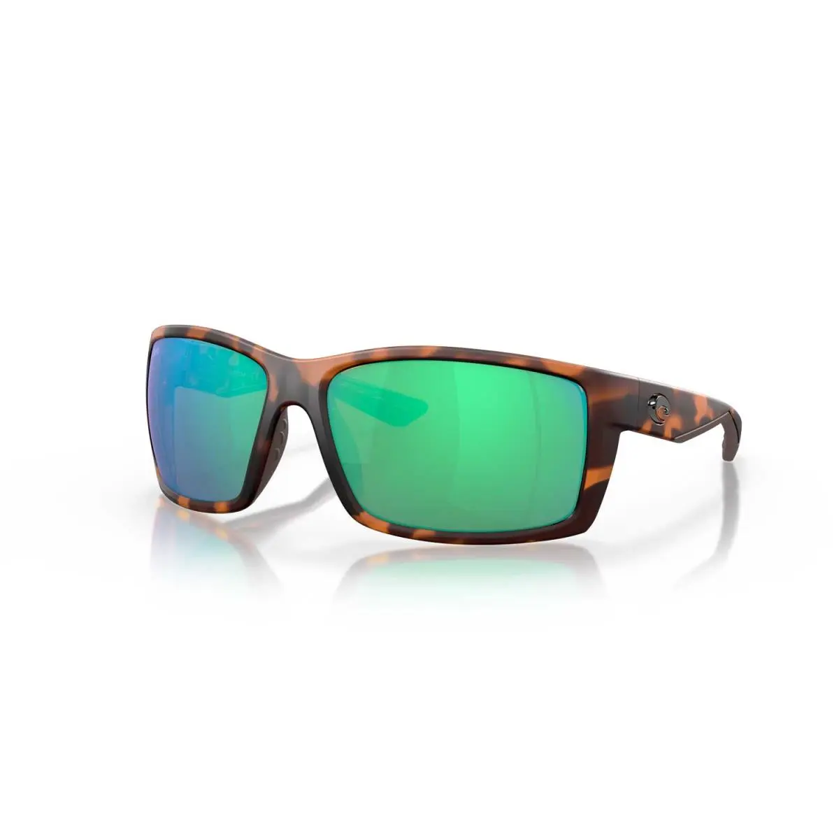 Costa Reefton Polarized Sunglasses - Retro Tortoise Frame w/ Green Glass Lens