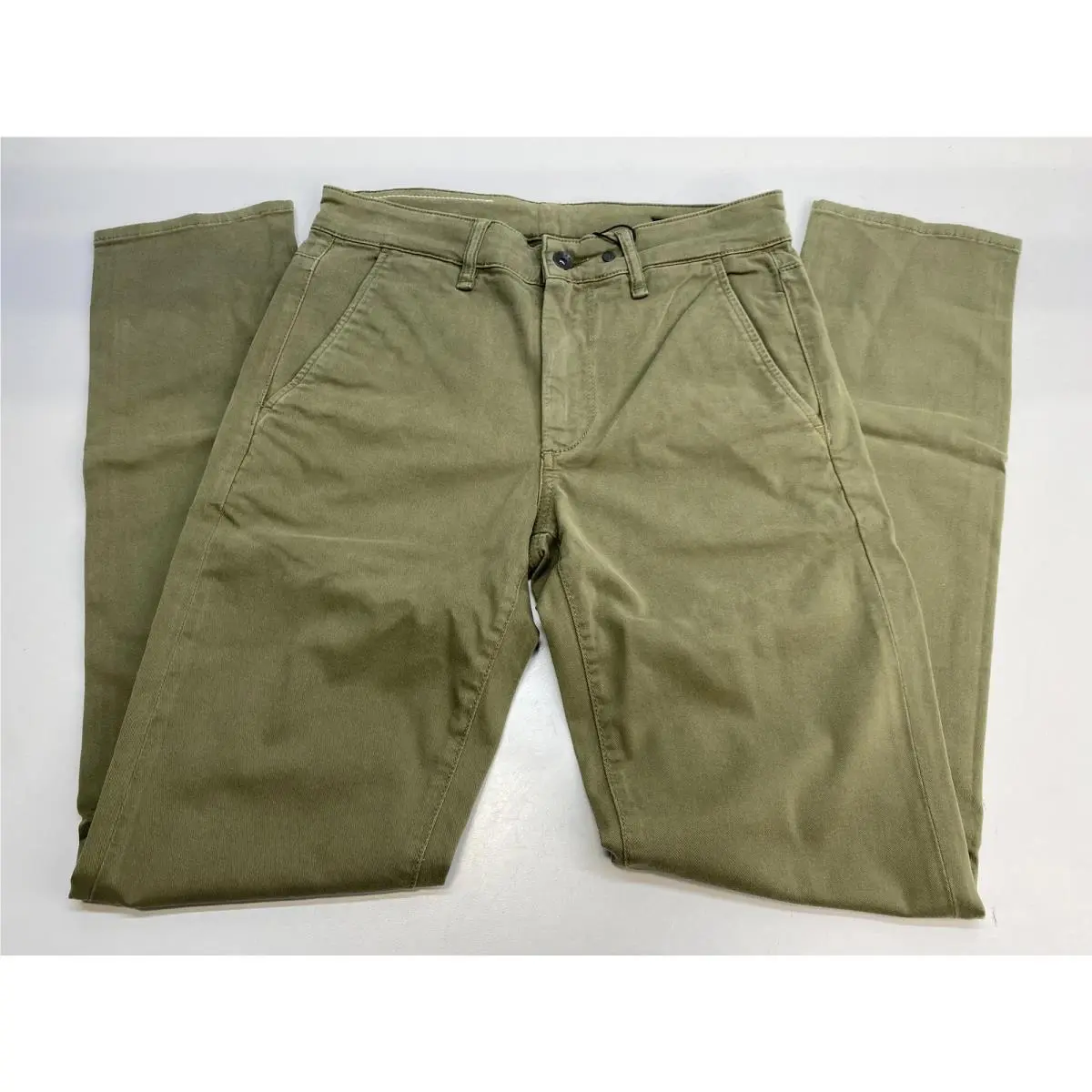 Rag Bone Mens Pant Dark Green Size 28 Fit 2 Stretch Slim Cotton Twill Chino
