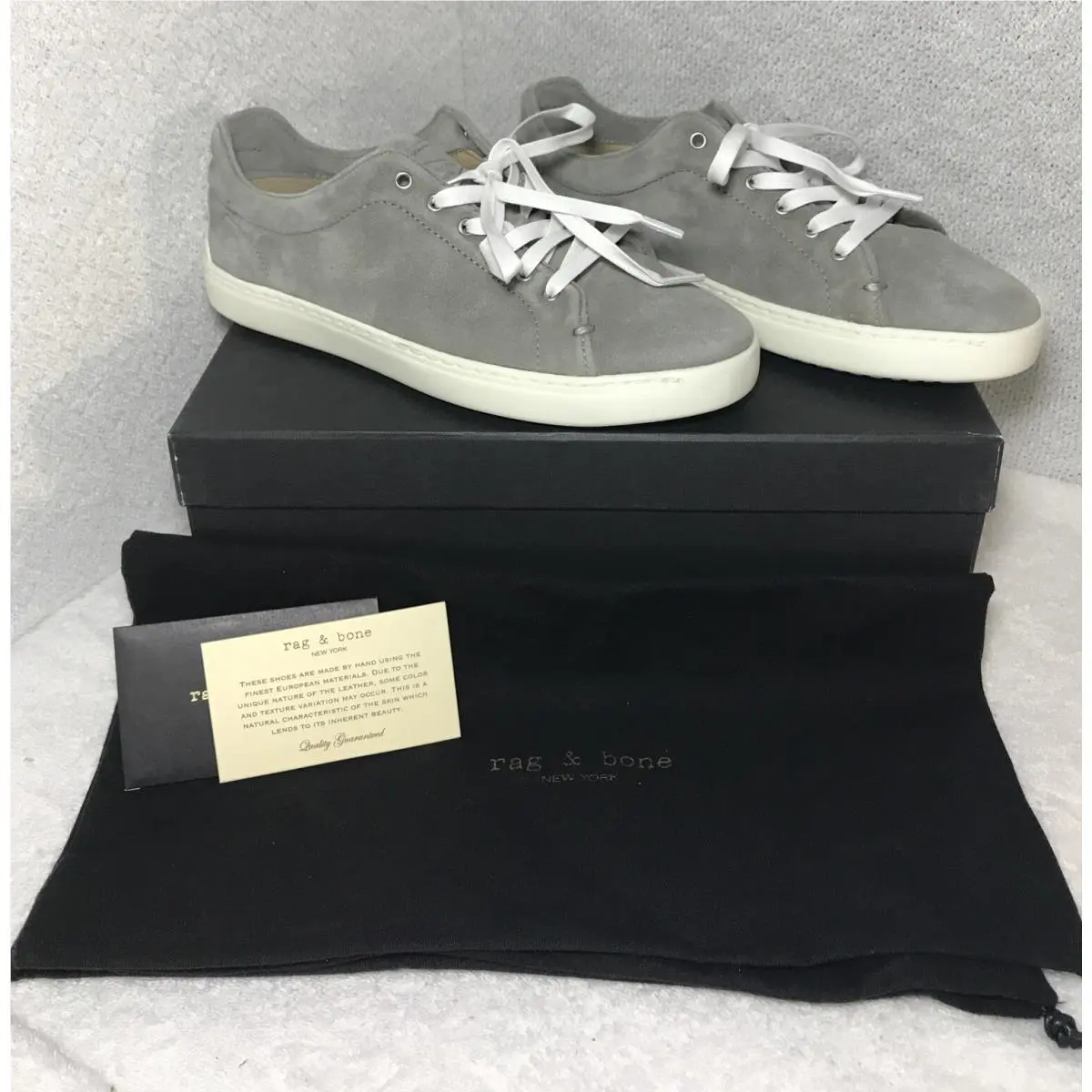 Rag Bone Woman’s Kent Lace Up Leather Gray Shoe Sz US 5 Preppy Casual
