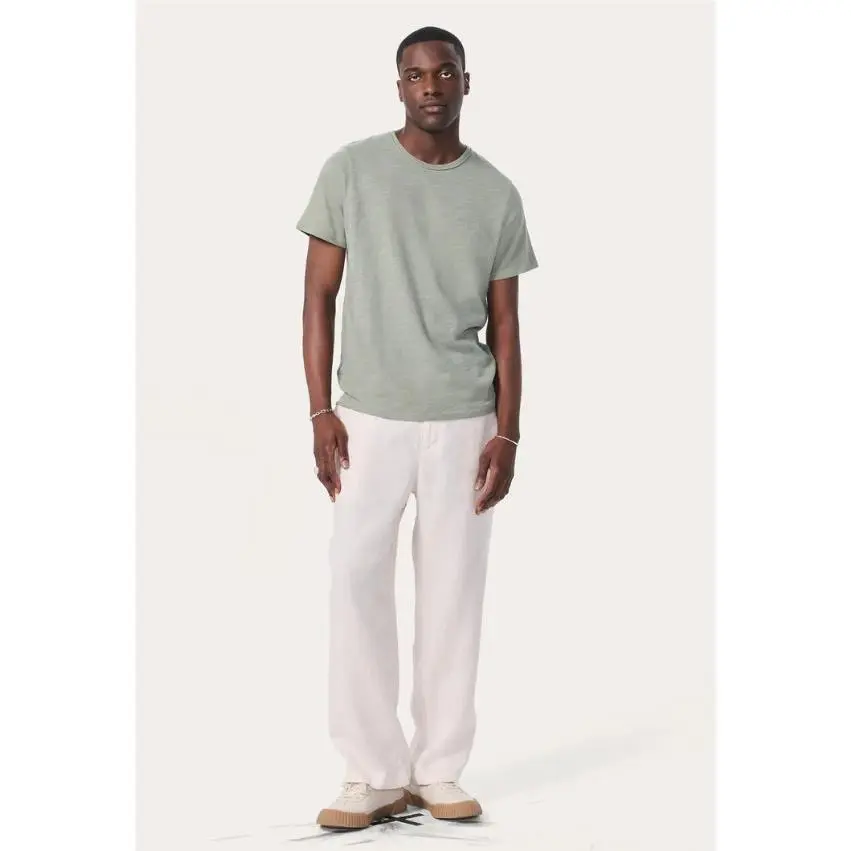 Rag Bone Men`s Classic Flame Short Sleeve Tee In Leaf Grey Size: Small