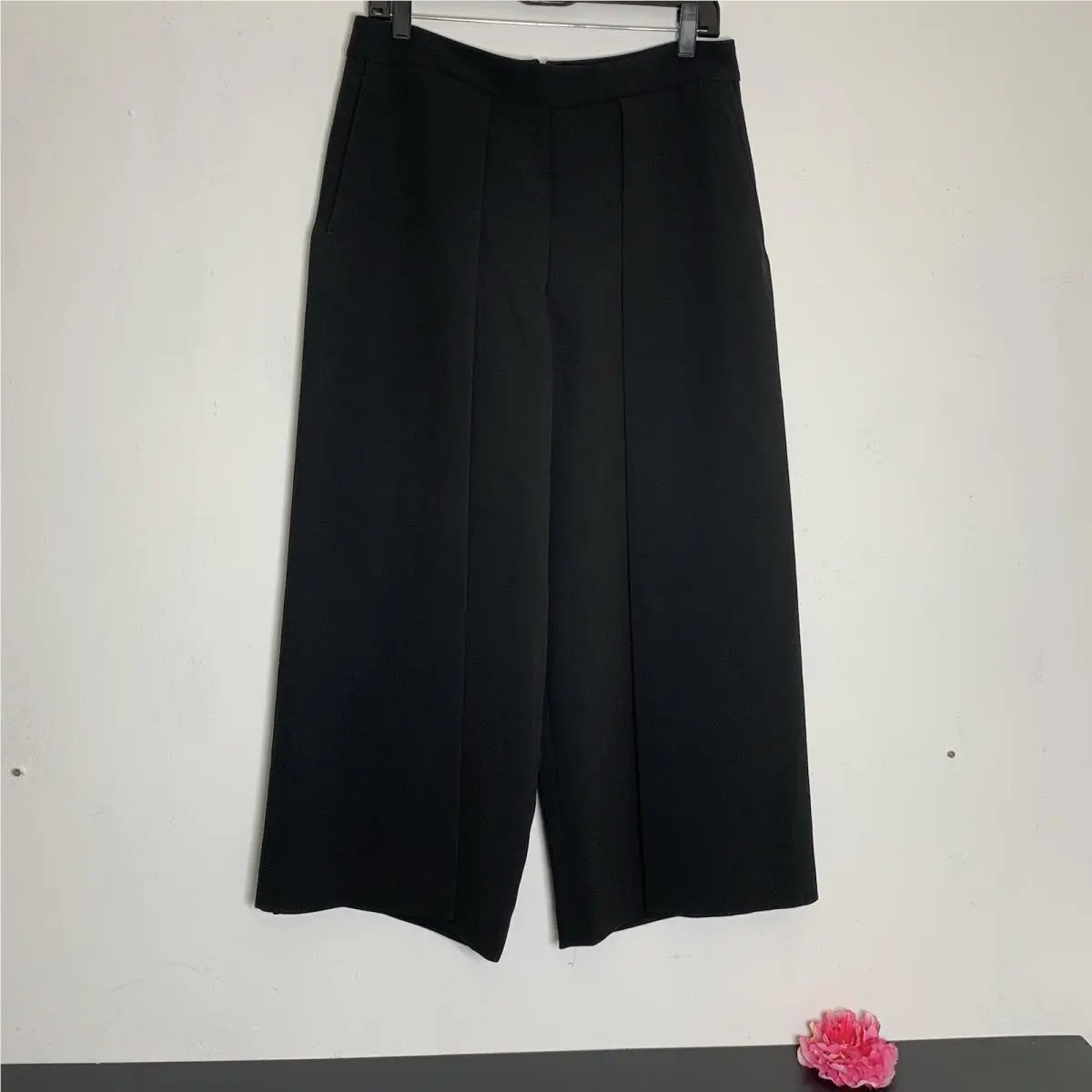 Rag Bone - York Black Wide Leg Cropped Culotte Pants - Women`s Size 6