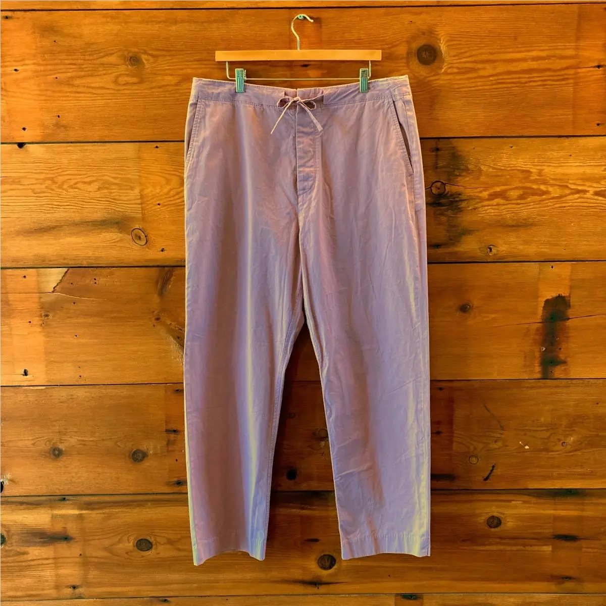 Rag Bone Berry Pink Cotton Button Fly Trouser Pants - Size L - - 0417DL