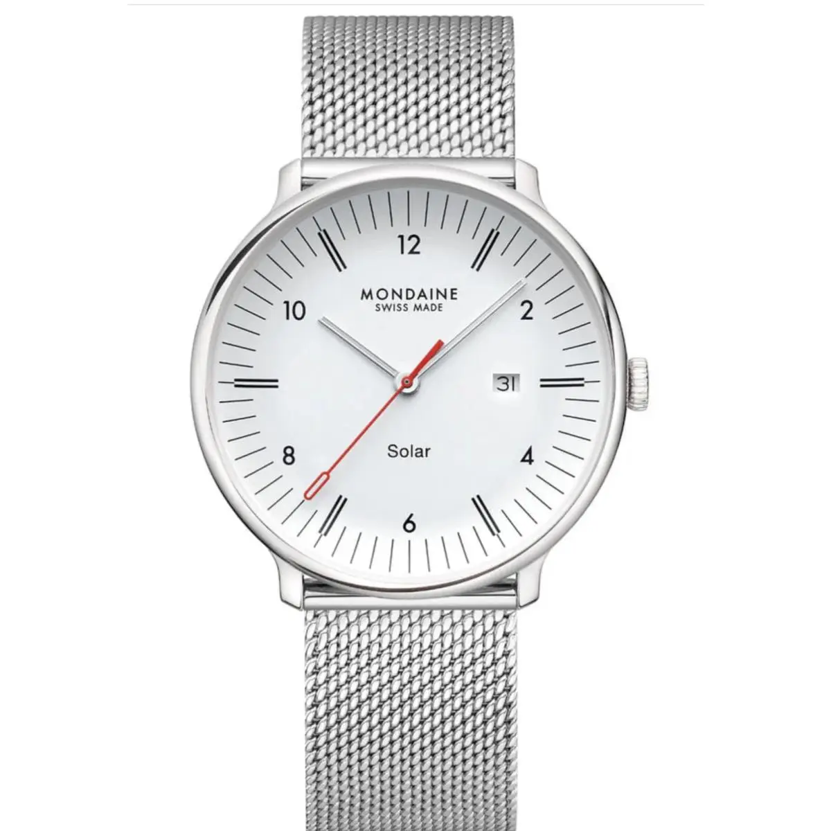 Mondaine Solar MLE.41910.SM Double Sapphire Glass Milanese 41mm Swiss Made Watch