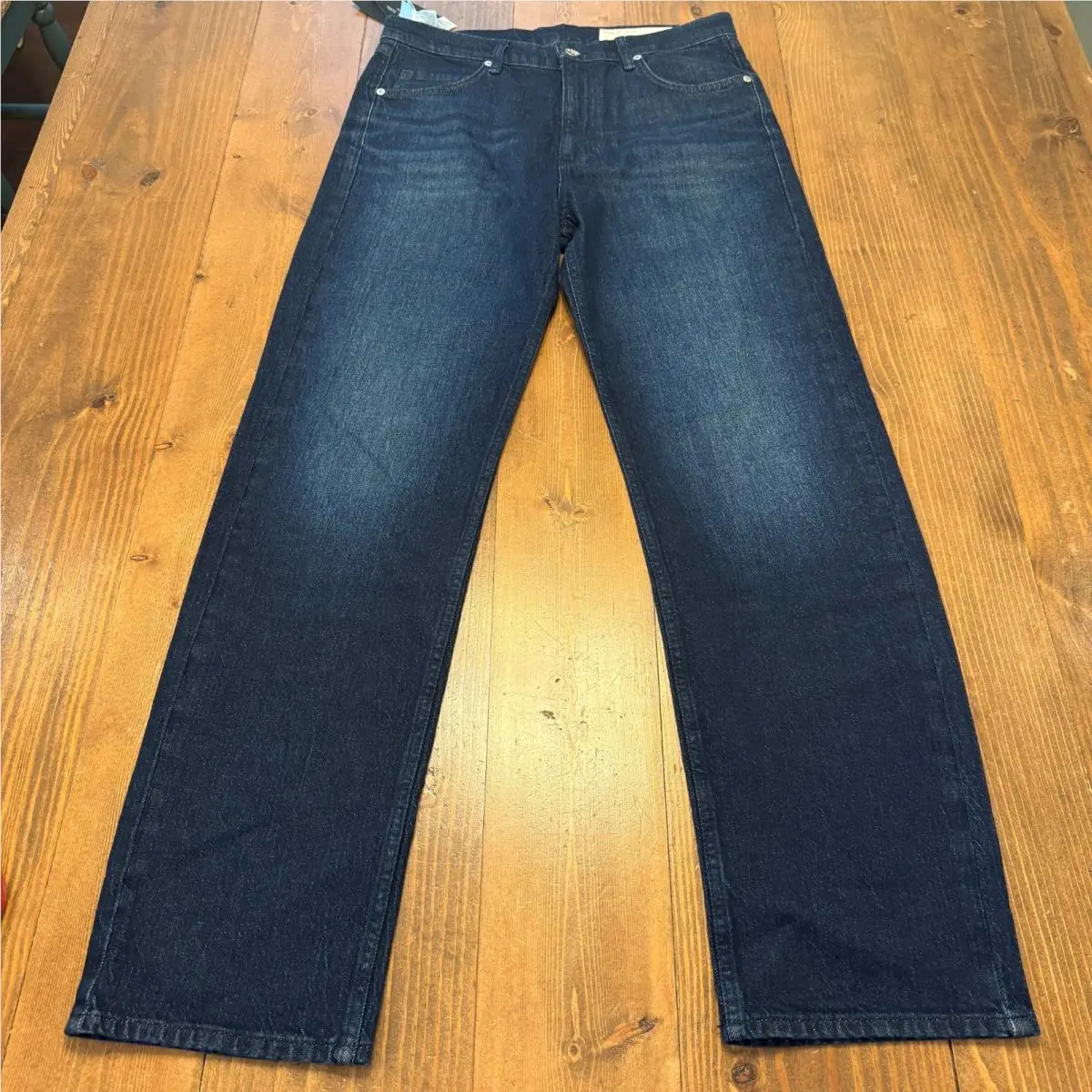 Rag Bone Hattie Mid Rise Straight Leg Full Length Jeans Size 30 Dark Wash