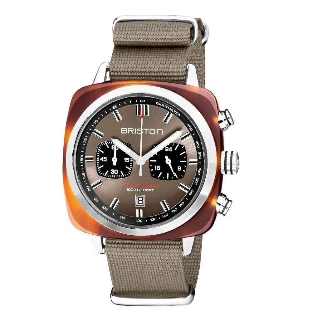 Clubmaster Sport Chrono Gray Taupe Watch by Briston