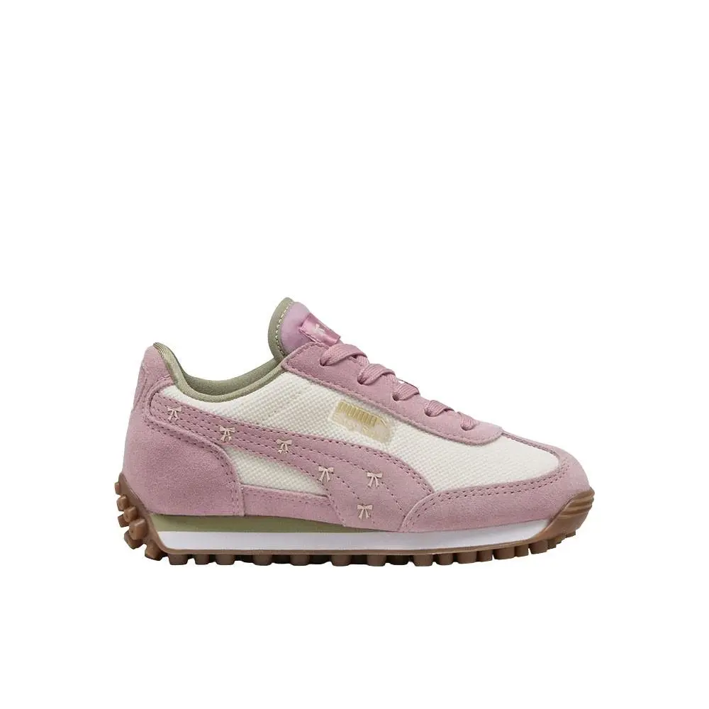 Puma Easy Rider Bowtique Lace Up Toddler Girls Pink Sneakers Casual Shoes 40274